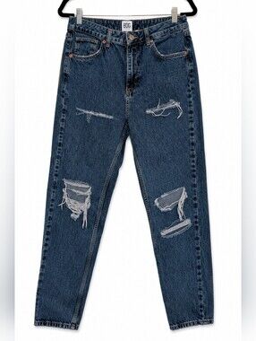 BDG Dark Blue Ripped Mom Jeans